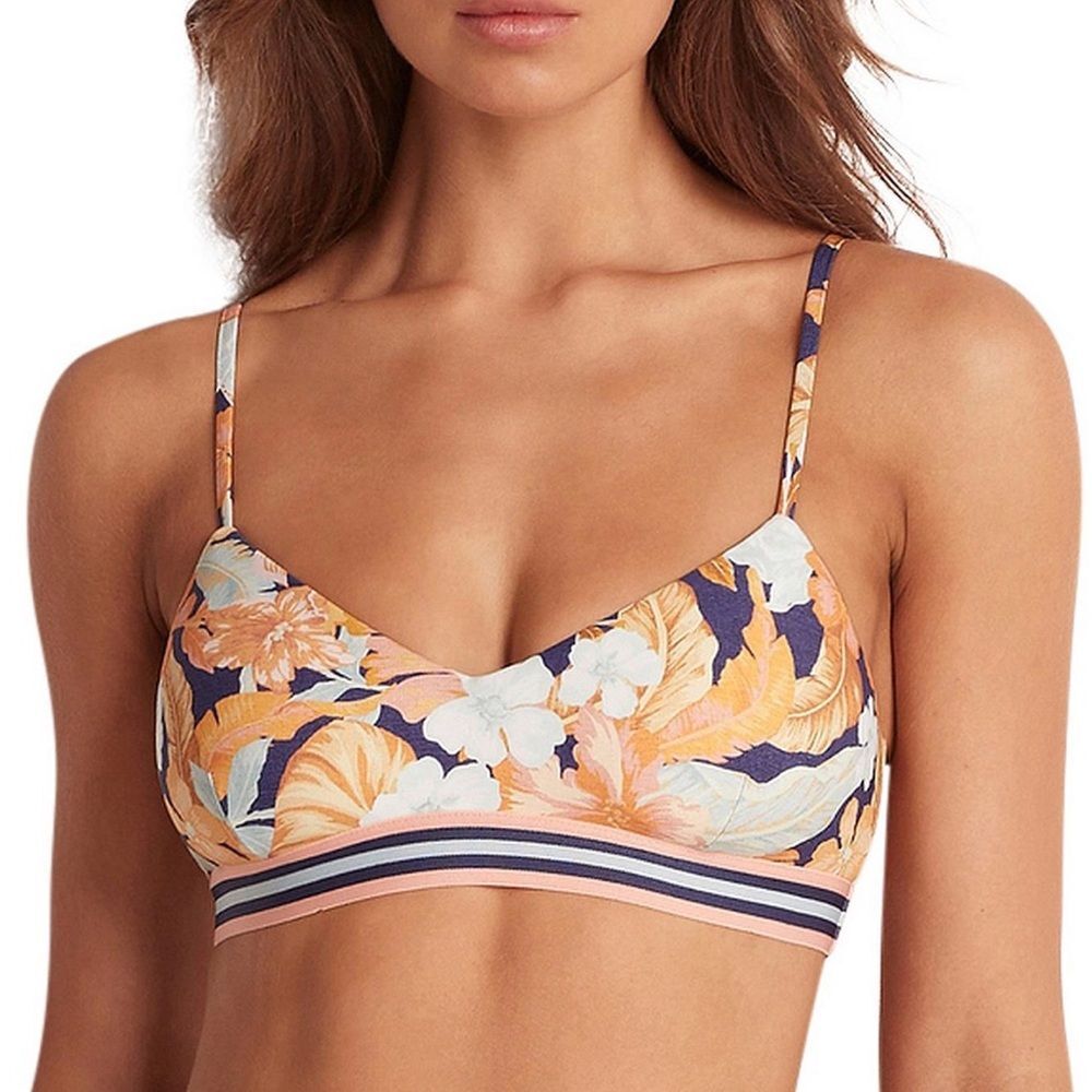 MONTE & LOU PARAISO ELASTIC TRIM CROP TOP BIKINI Size 12